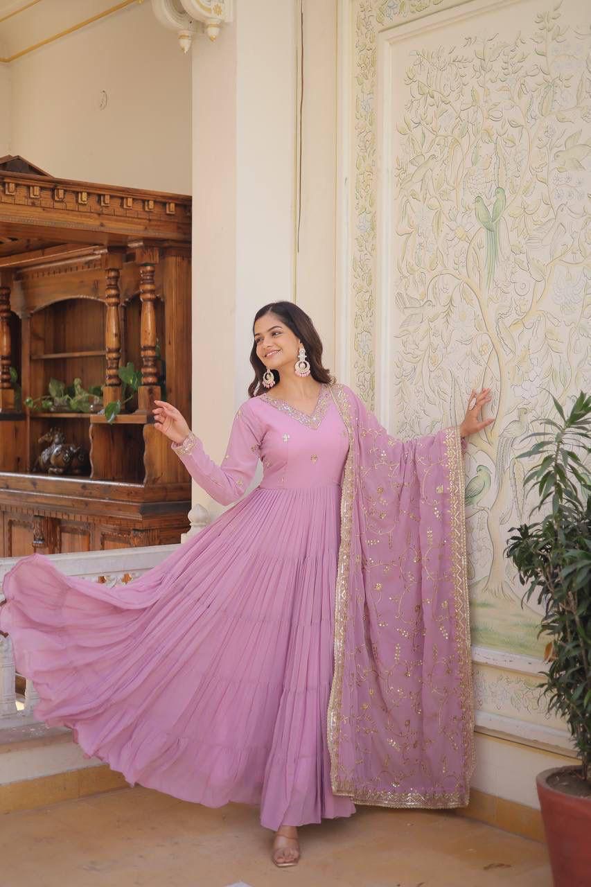 Unique Colour Georgette Gown