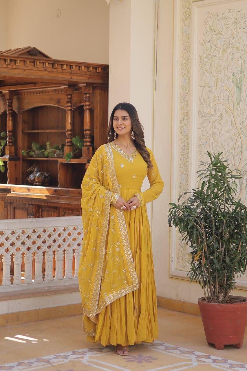 Unique Colour Georgette Gown