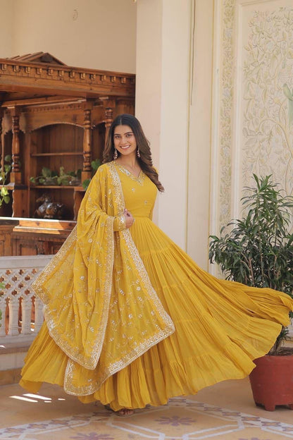 Unique Colour Georgette Gown