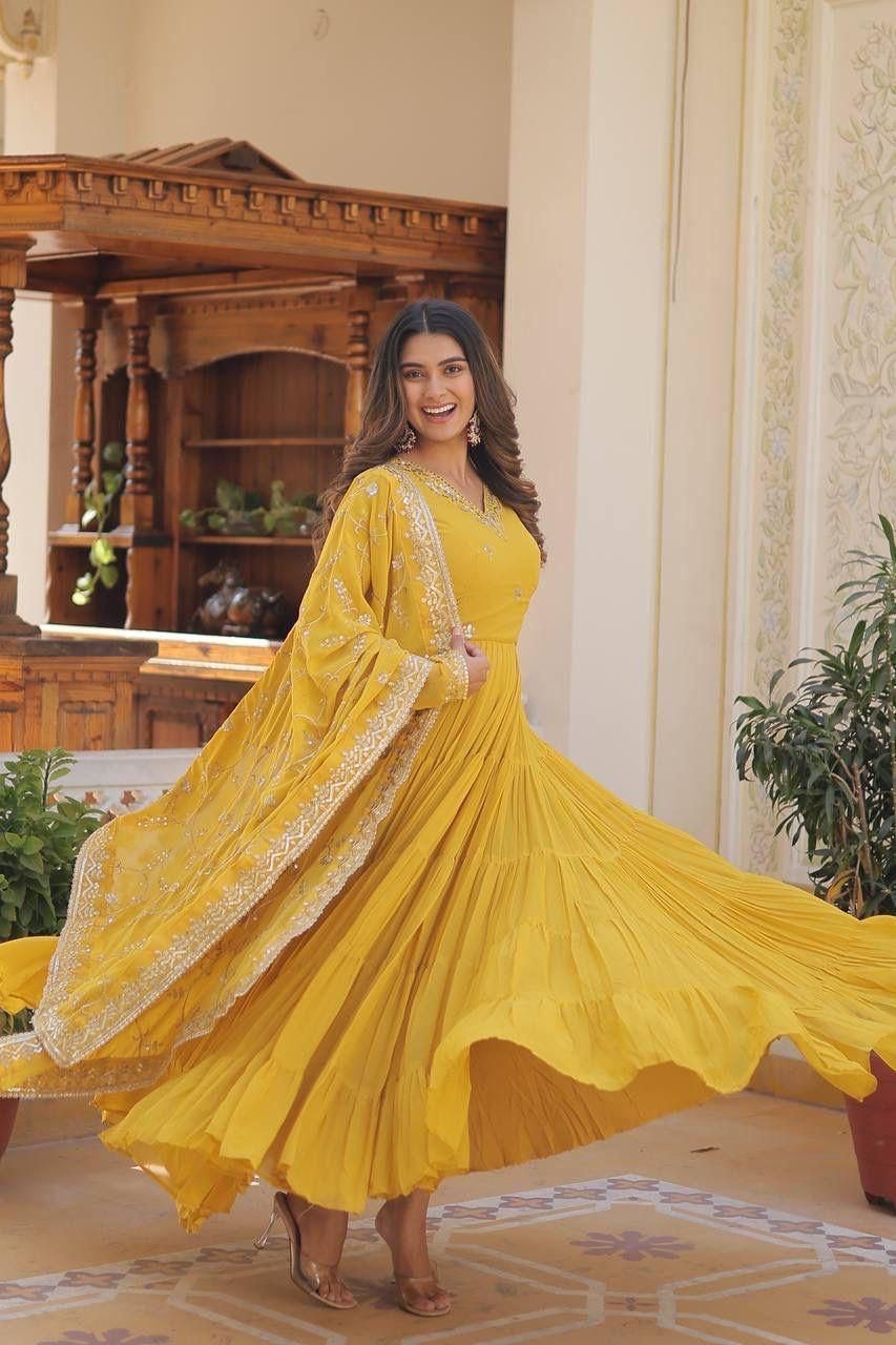 Unique Colour Georgette Gown