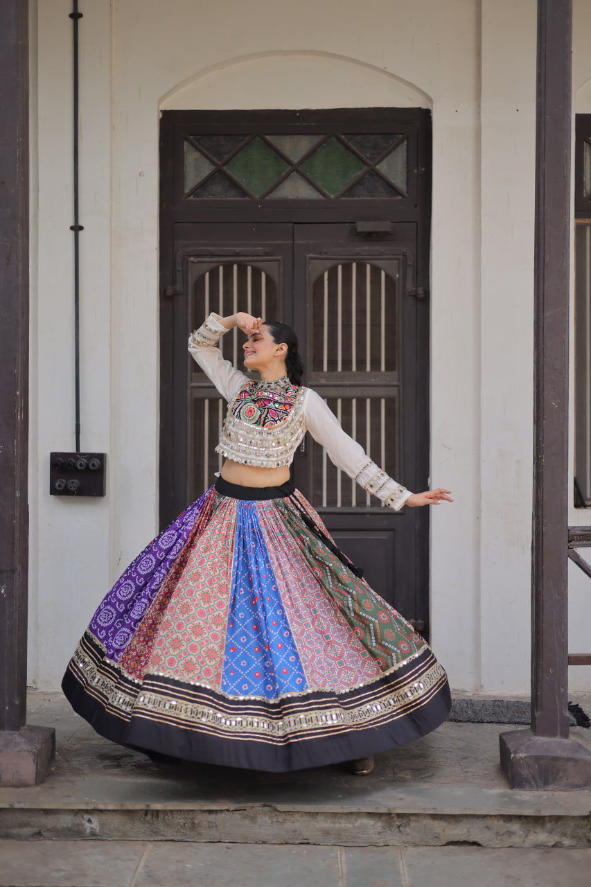 Navratri Special Croptop With Lehenga