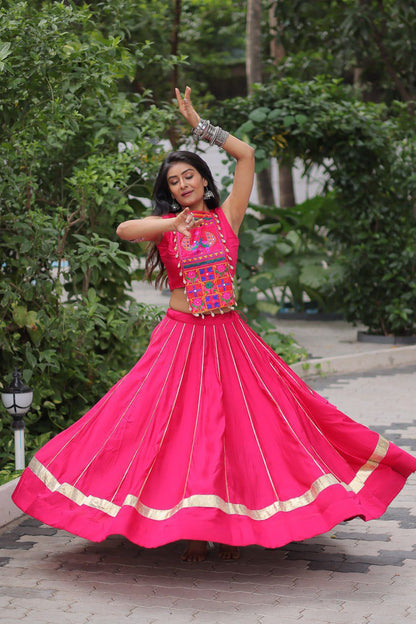 Traditional  Navratri Crop Top with Lehenga