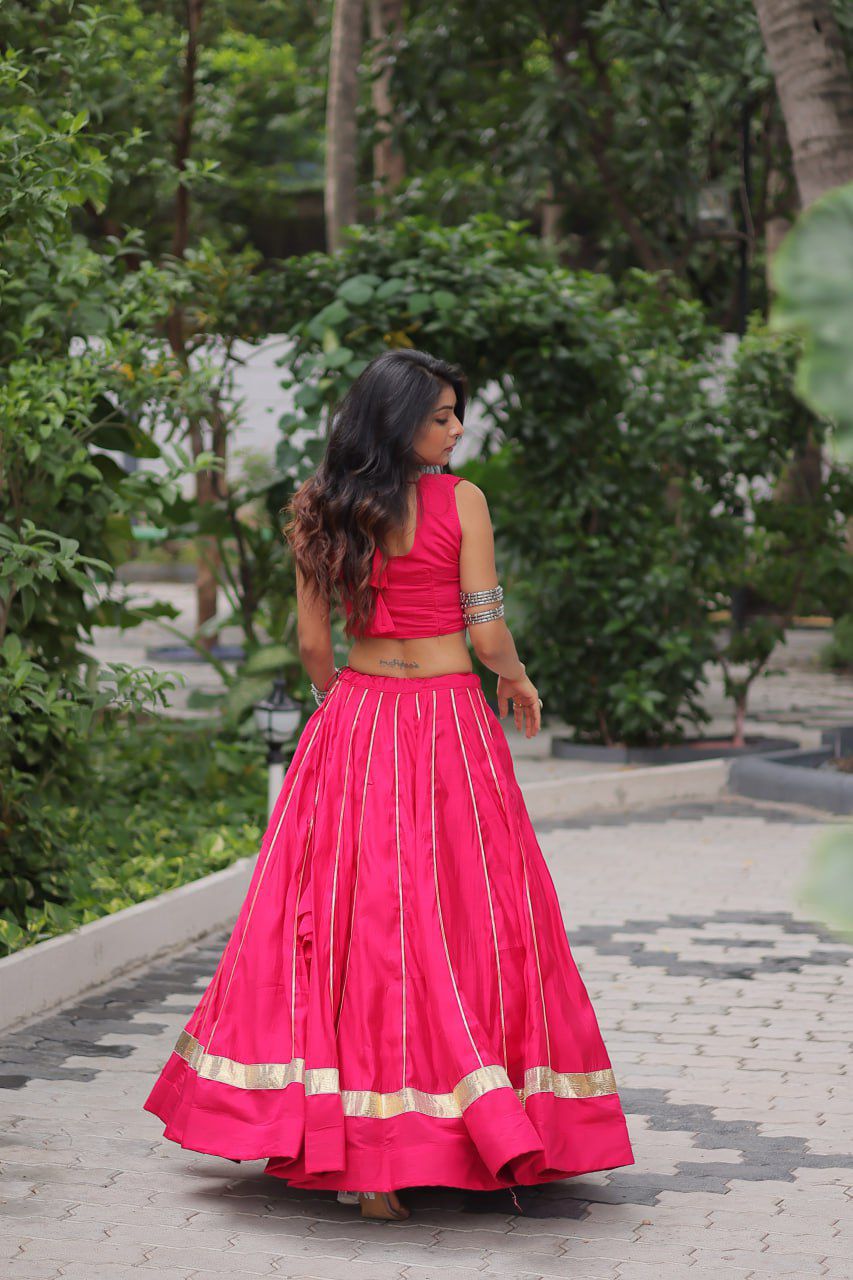 Traditional  Navratri Crop Top with Lehenga