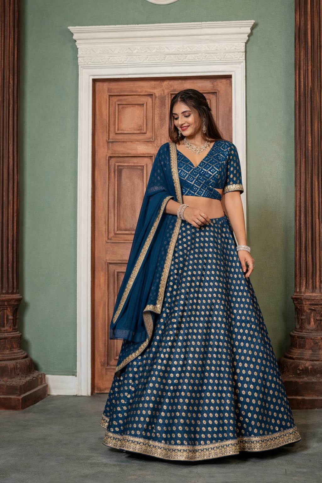 Rama Queen Lahenga Choli | Mother Daughter Combo