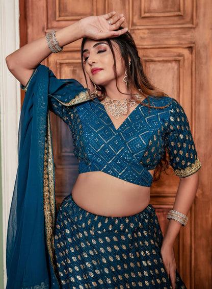 Rama Queen Lahenga Choli | Mother Daughter Combo