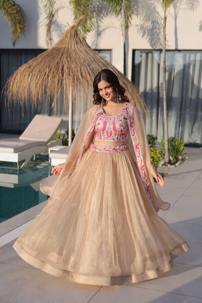 Silk Indo Western Style Lehenga