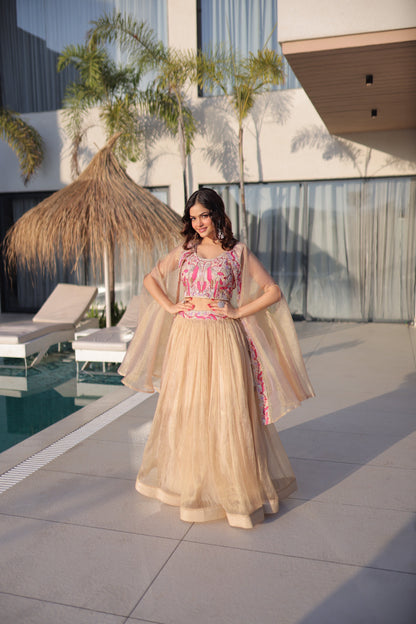 Silk Indo Western Style Lehenga