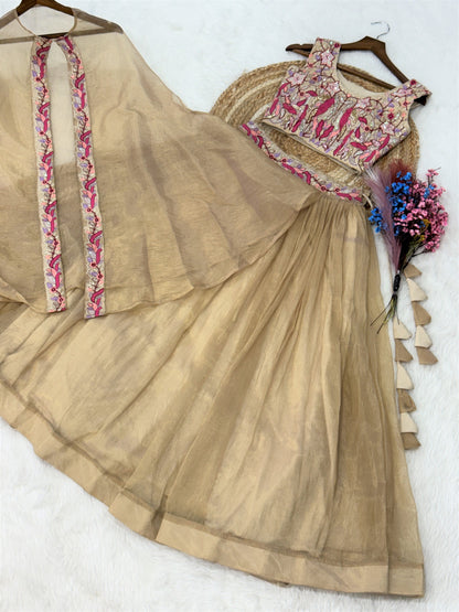 Silk Indo Western Style Lehenga