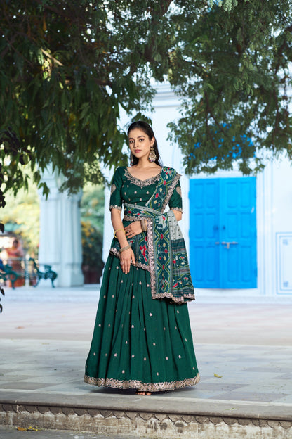 Vichitra Tussar Silk Lehenga