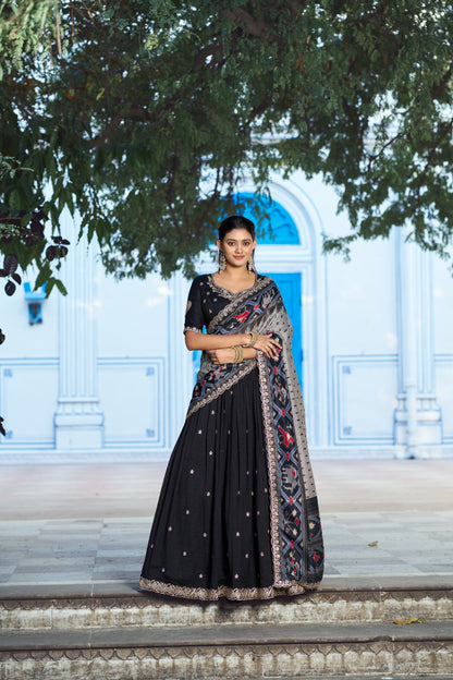 Vichitra Tussar Silk Lehenga
