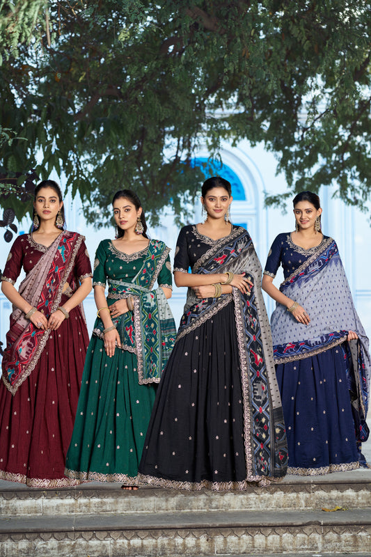 Vichitra Tussar Silk Lehenga