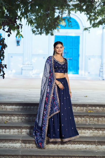 Vichitra Tussar Silk Lehenga