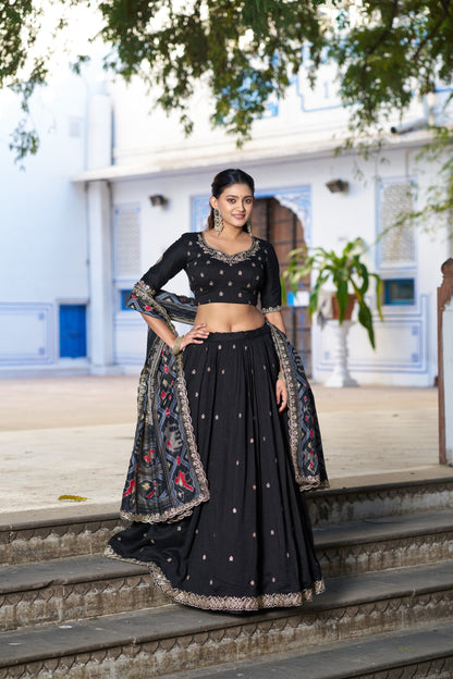 Vichitra Tussar Silk Lehenga