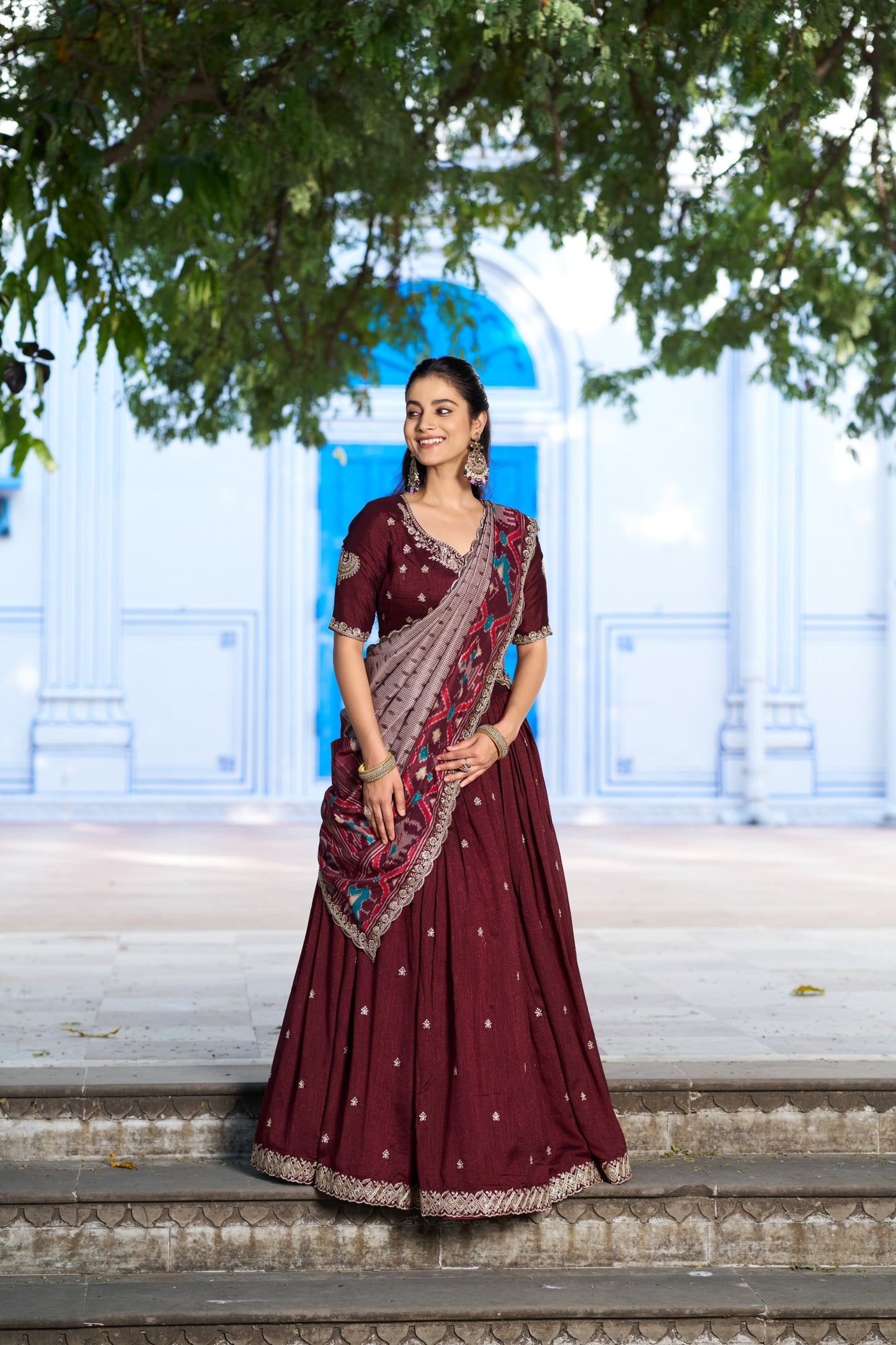 Vichitra Tussar Silk Lehenga