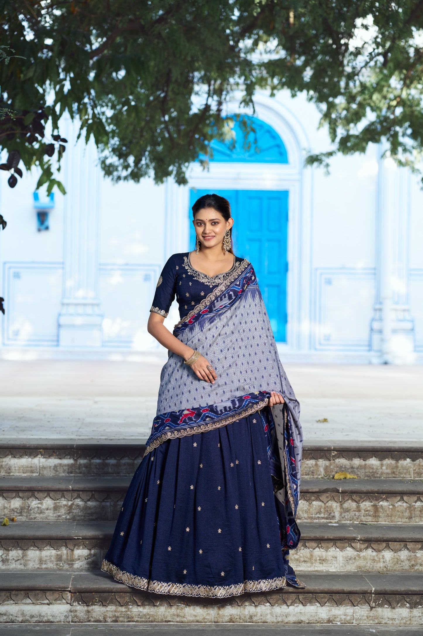 Vichitra Tussar Silk Lehenga