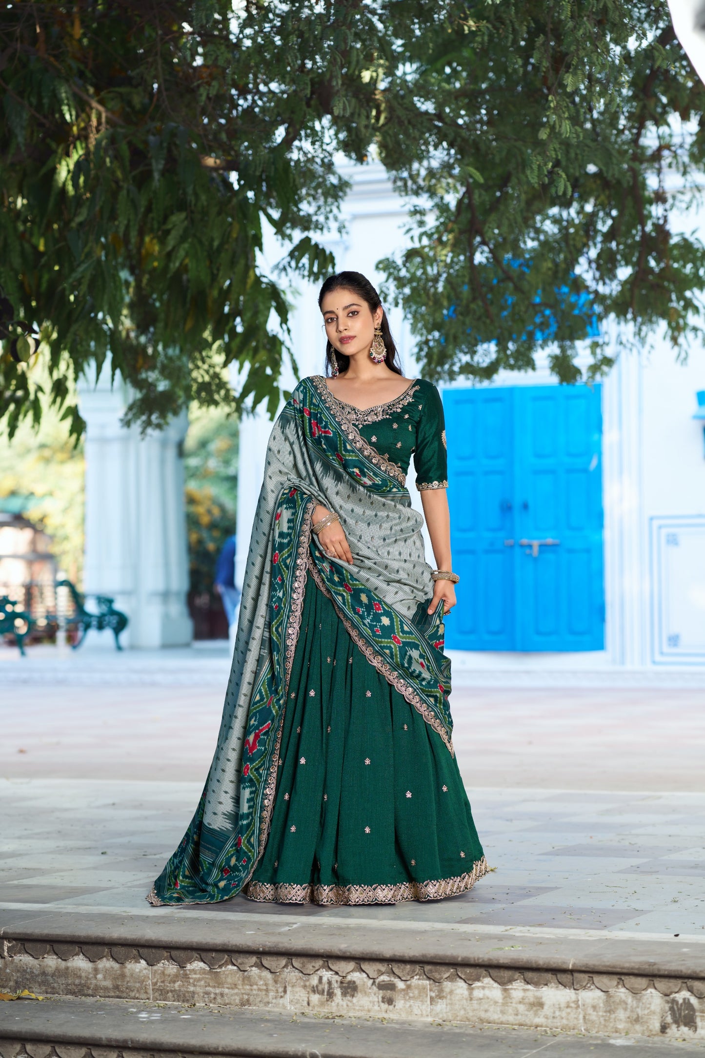 Vichitra Tussar Silk Lehenga