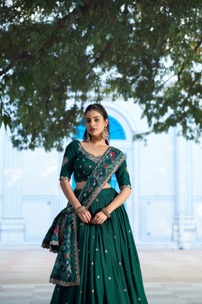 Vichitra Tussar Silk Lehenga