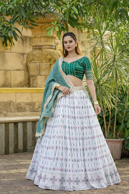White Angel Couple Lahenga Choli