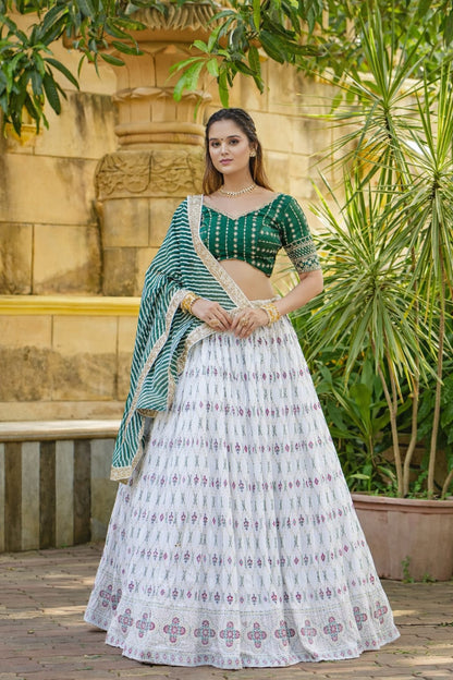 White Angel Couple Lahenga Choli