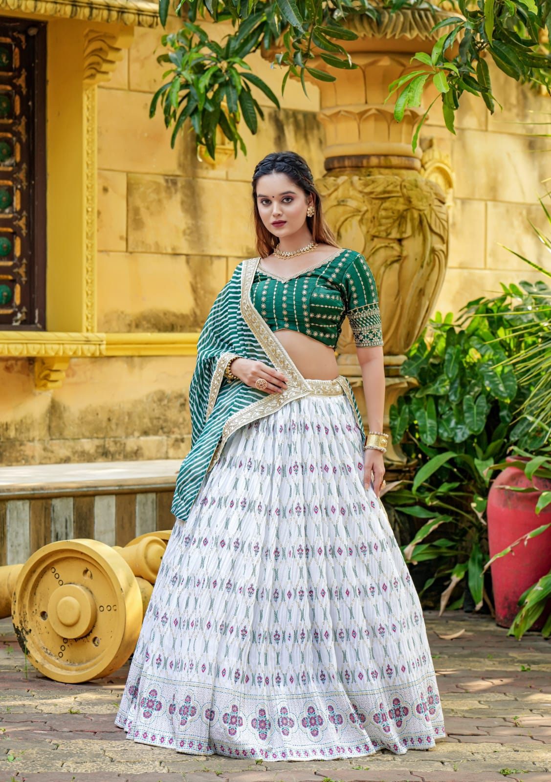 White Angel Couple Lahenga Choli