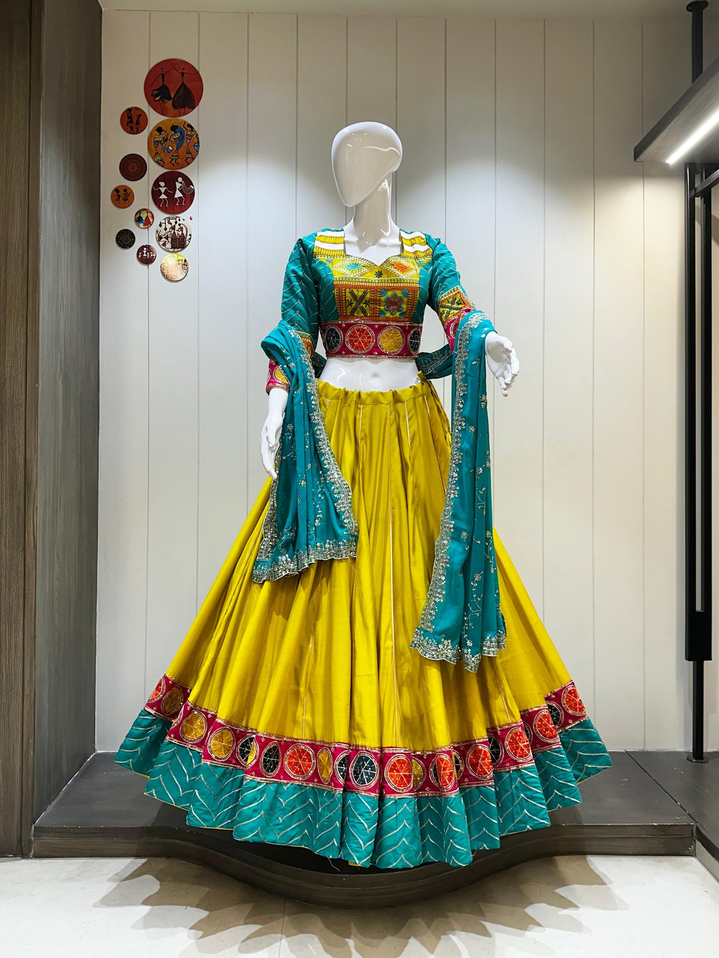 Cotton With Vintage Navratri Concept