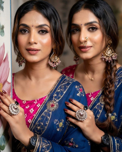 NEW ARRIVAL – Royal Gaji Silk Chaniya Choli Set