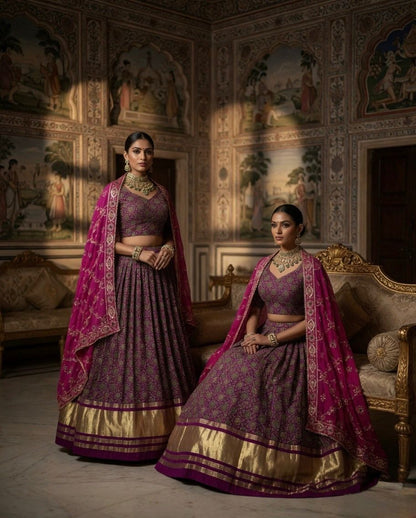 NEW ARRIVAL – Royal Gaji Silk Chaniya Choli Set