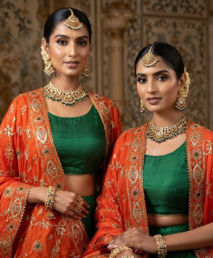 NEW ARRIVAL – Royal Gaji Silk Chaniya Choli Set