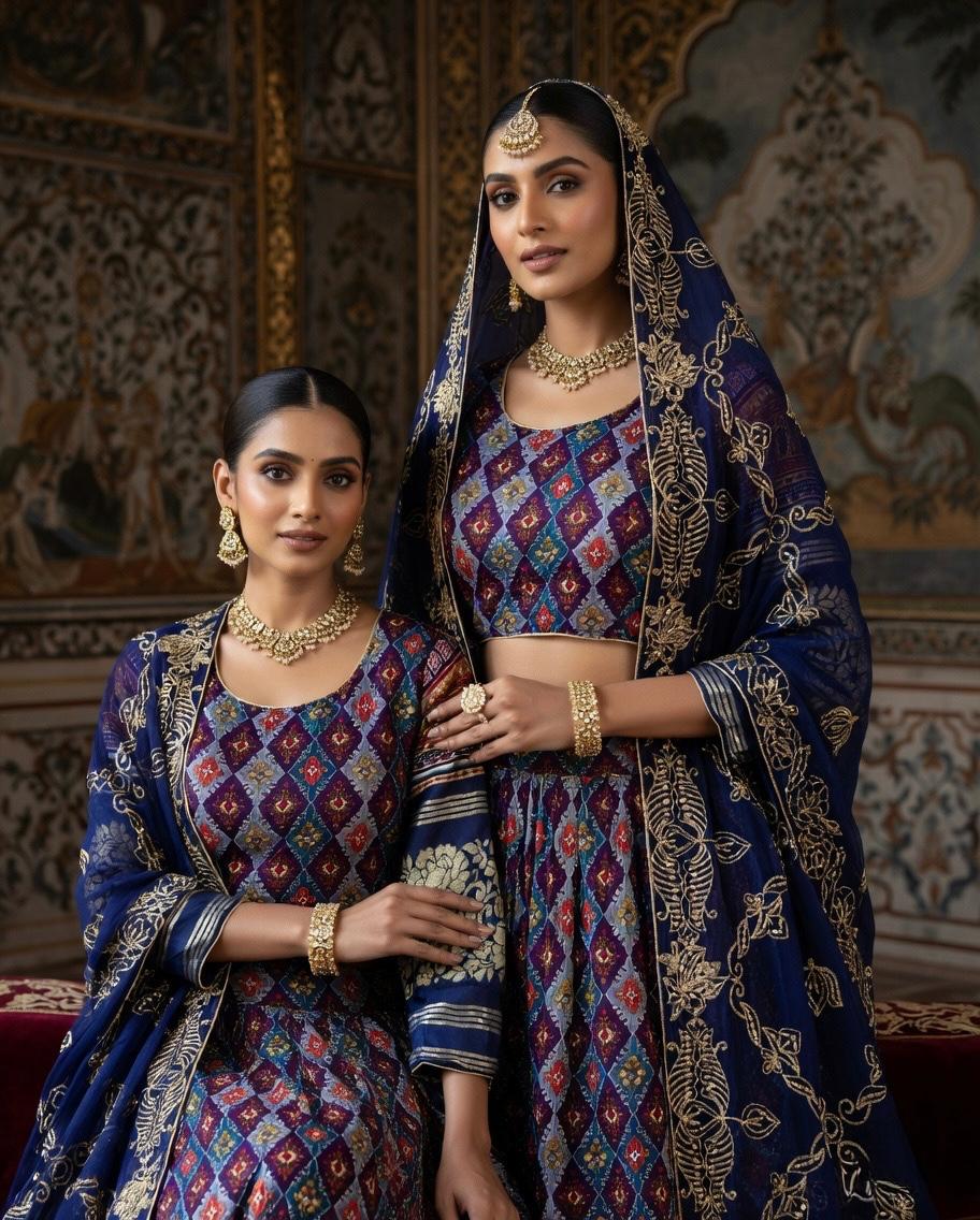 NEW ARRIVAL – Royal Gaji Silk Chaniya Choli Set