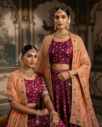NEW ARRIVAL – Royal Gaji Silk Chaniya Choli Set