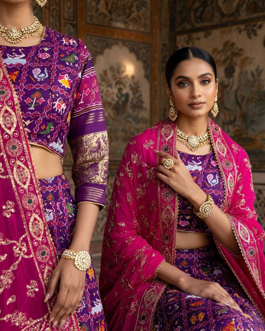 NEW ARRIVAL – Royal Gaji Silk Chaniya Choli Set