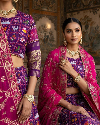 NEW ARRIVAL – Royal Gaji Silk Chaniya Choli Set