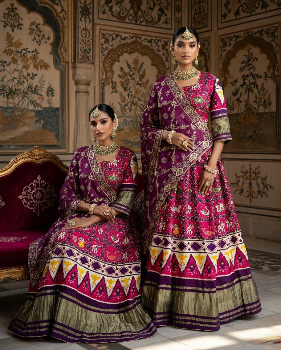 NEW ARRIVAL – Royal Gaji Silk Chaniya Choli Set