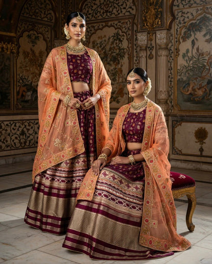 NEW ARRIVAL – Royal Gaji Silk Chaniya Choli Set