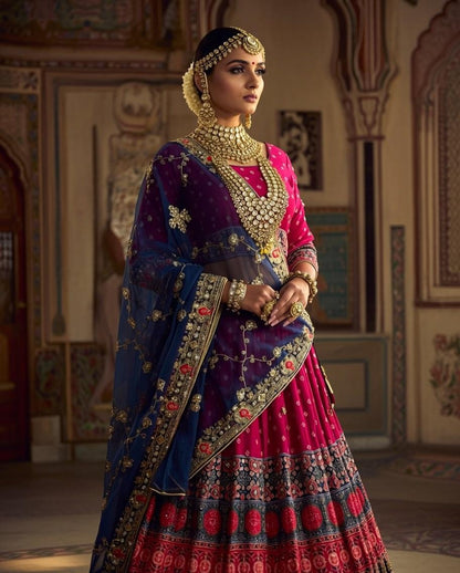 NEW ARRIVAL – Royal Gaji Silk Chaniya Choli Set