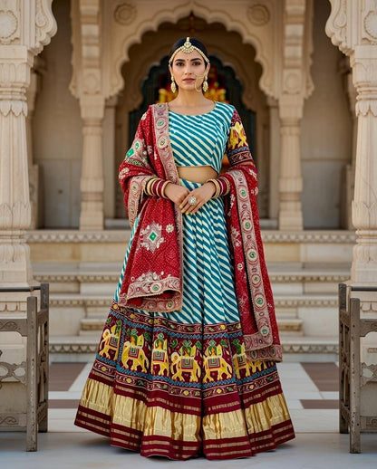 NEW ARRIVAL – Royal Gaji Silk Chaniya Choli Set