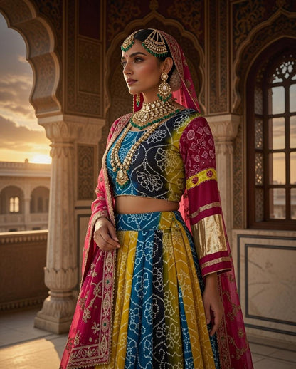 NEW ARRIVAL – Royal Gaji Silk Chaniya Choli Set
