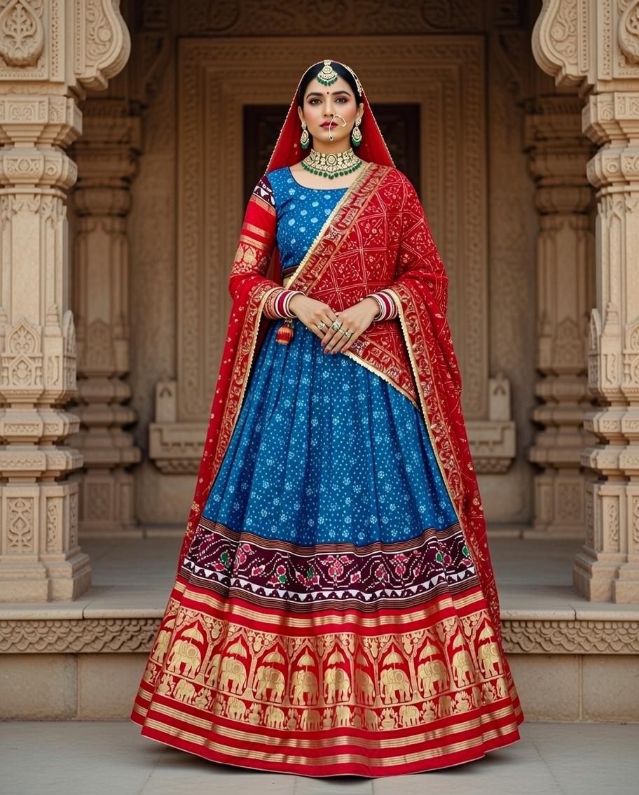 NEW ARRIVAL – Royal Gaji Silk Chaniya Choli Set