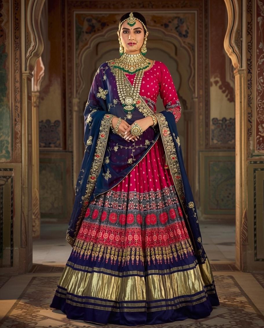NEW ARRIVAL – Royal Gaji Silk Chaniya Choli Set