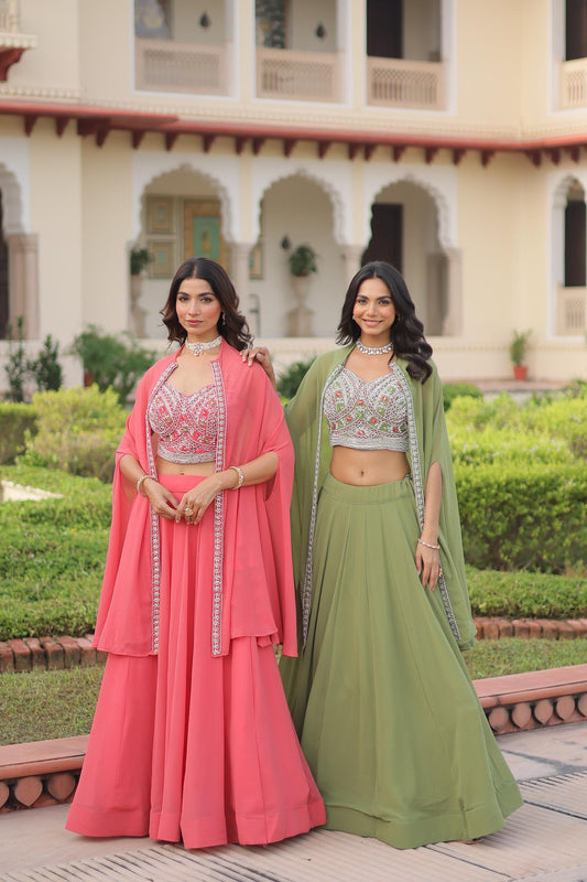 Indo Western Style Lehenga Choli | Georgette