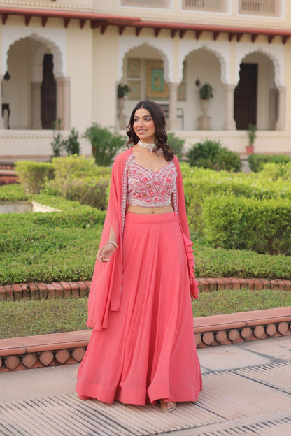 Indo Western Style Lehenga Choli | Georgette
