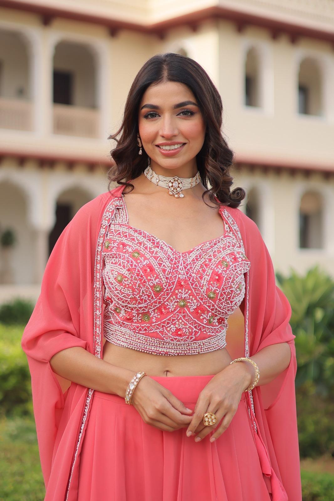Indo Western Style Lehenga Choli | Georgette