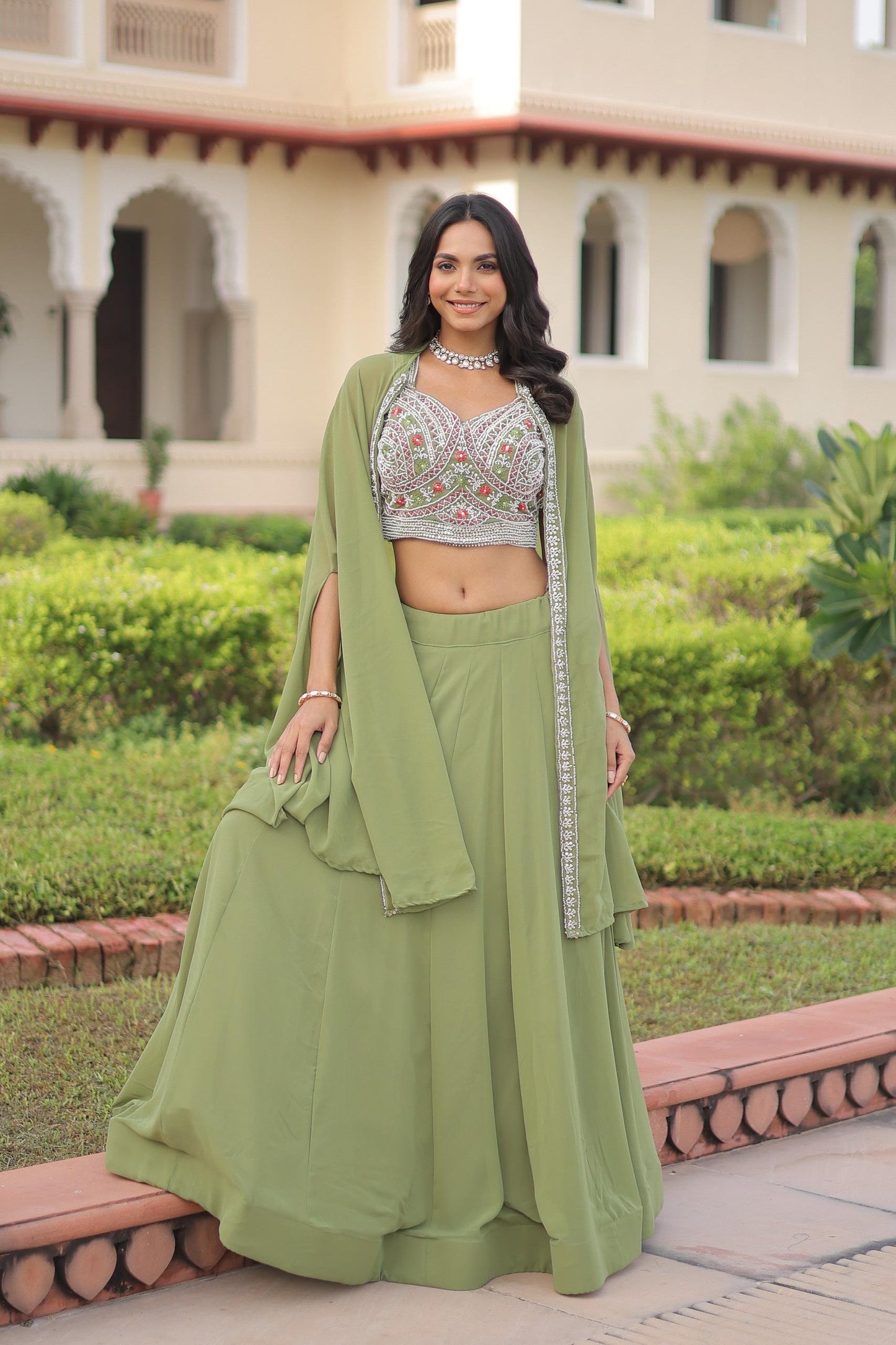 Indo Western Style Lehenga Choli | Georgette