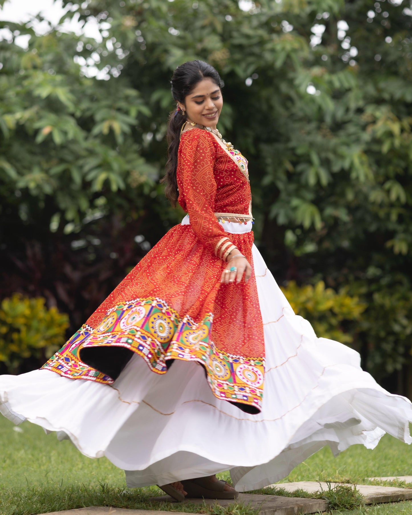 Elegant Navratri look Chaniya Choli