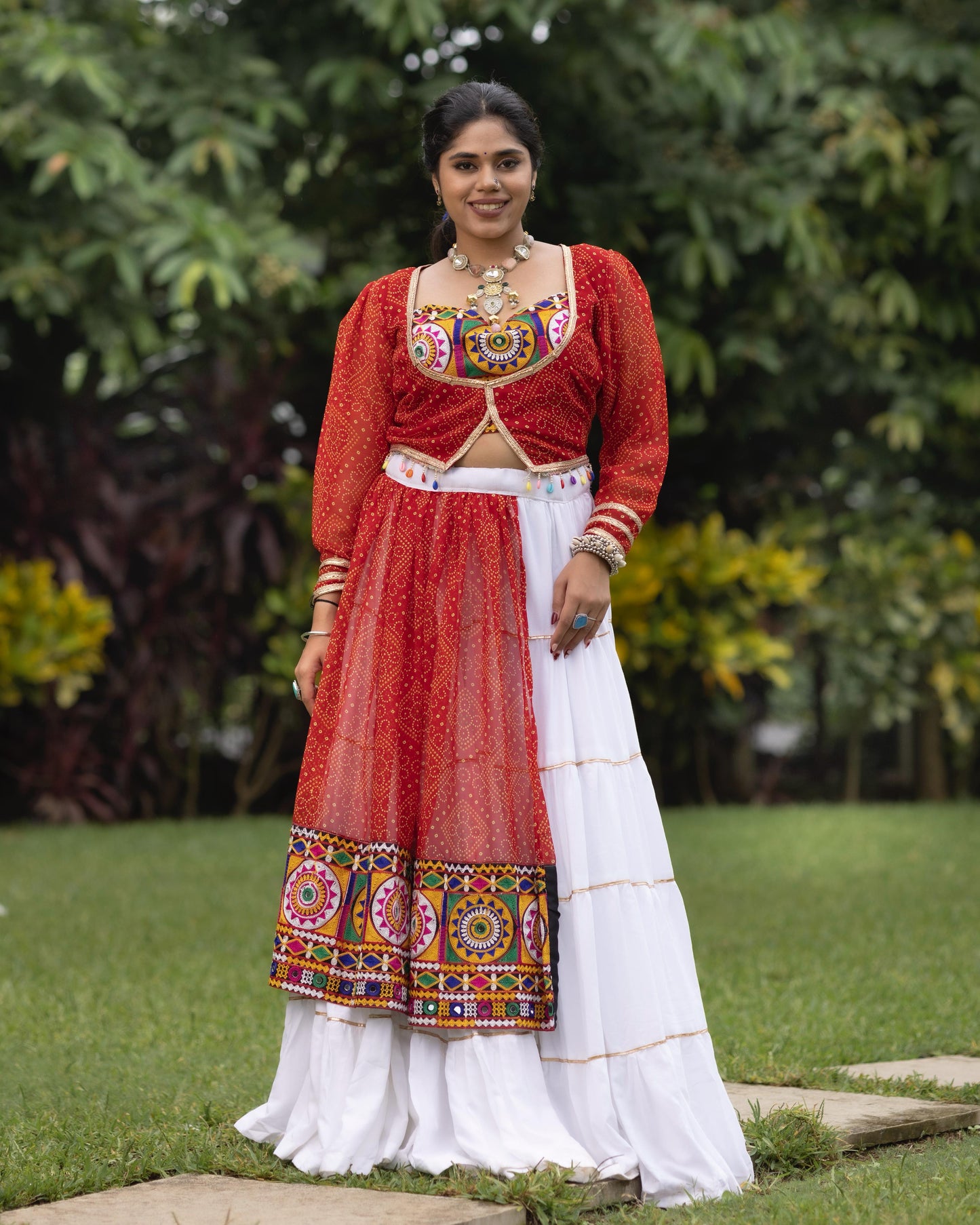 Elegant Navratri look Chaniya Choli