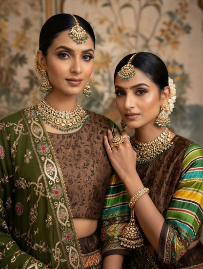 Tusser Silk Lehenga