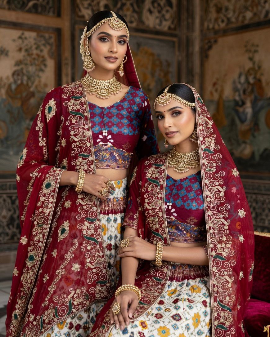 Tusser Silk Lehenga