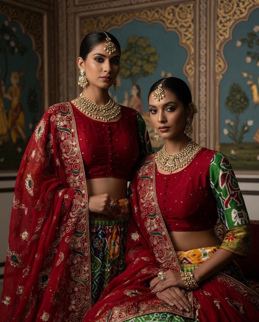 Tusser Silk Lehenga