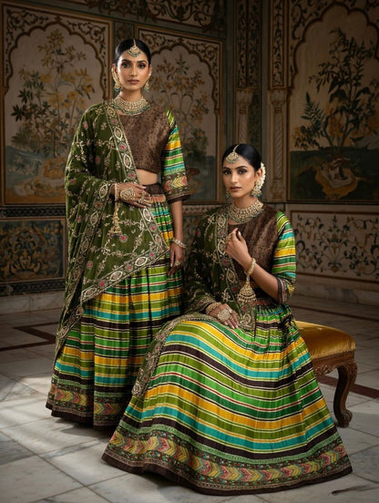 Tusser Silk Lehenga