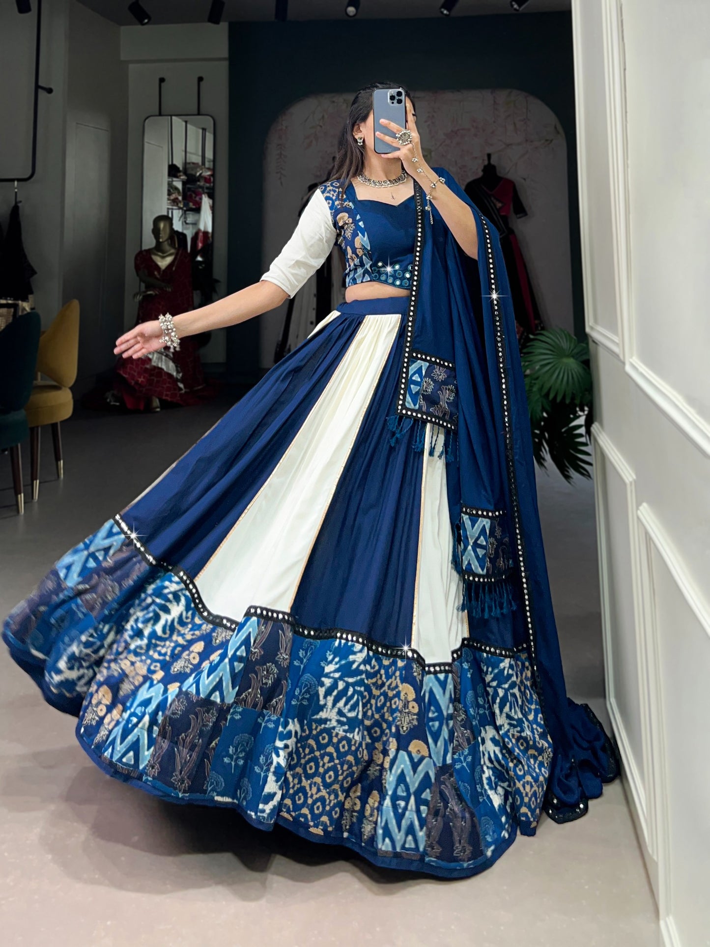Blue Beauty for Garba Nights 💙 | Navratri Choli